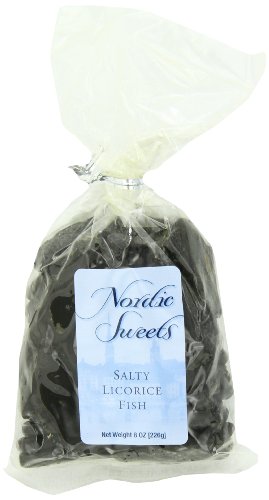 Nordic Sweets Salty Licorice Fish, 8 ounce Bags (Pack of 12) logo