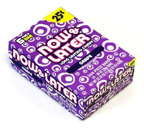 Now and Later Candy 1 Pack Grape logo