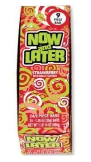 Now and Later Strawberry Flavored Taffy (Pack of 24) logo