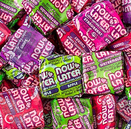 Now & Later Fruit Chews Chewy Candy 1lb Bag logo