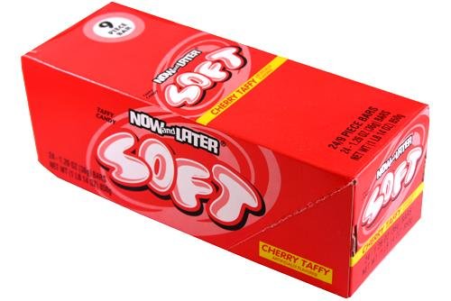 Now & Later Soft Cherry Taffy, 24/ 8 Piece Bars logo