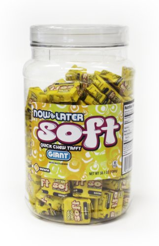 Now & Later Soft Quick Chew Taffy Banana Flavor Giant Tub (2lb 6.1oz) logo