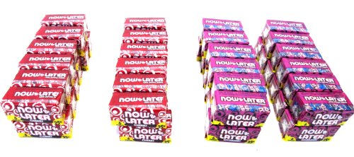 Now & Later Wild Berry/cherry Taffy Long Lasting Chews – 48 Packs Of 6 Pieces Packages (144 Sticks Total) Tj6 logo