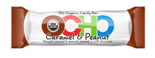 Ocho Candy Organic Candy Bar, Caramel and Peanut, 1.5 Ounce (Pack of 18) logo