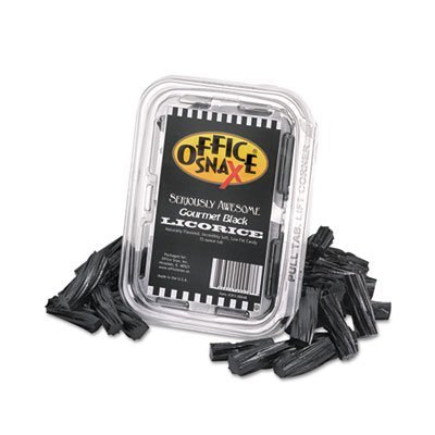 Office Snax 00048 Seriously Awesome Gourmet Licorice, Black, 15 Oz logo