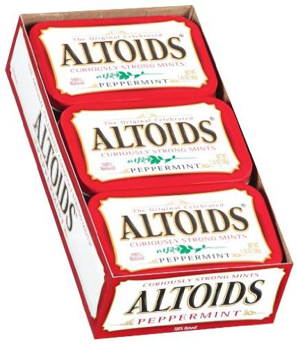 Office Snax Altoids Peppermint Candy, 6 Pack, 1.76oz Tin Con logo