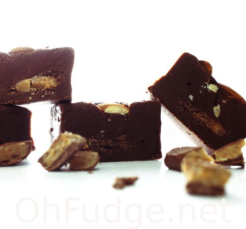 Oh Fudge – Chocolate Toffee Crunch Fudge 1 Pound – The Oh Fudge Co. Secret Fudge Recipe – Rich, Pure, Creamy, and Delicious Chocolate Toffee Crunch Fudge – Compared To Mo’s Fudge Factor logo