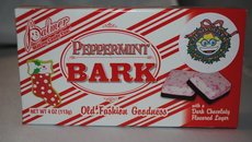 Old Fashioned Chocolate Peppermint Bark Christmas Box logo