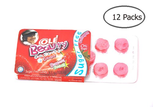 Ole Beauty Strawberry Shebet Flavoured, Sugar Free Candy X 12 Packs logo