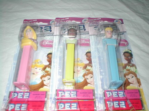 One Pez Disney Princess Character Candy Dispenser With 3 Candy Packs logo