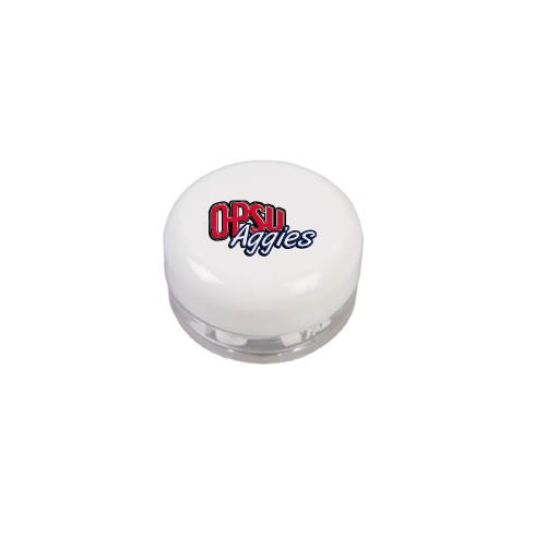 Opsu Aggies White Peppermint Plastic Jar ‘opsu Aggies’ logo