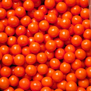 Orange 1 Inch Gumballs, 10lbs logo