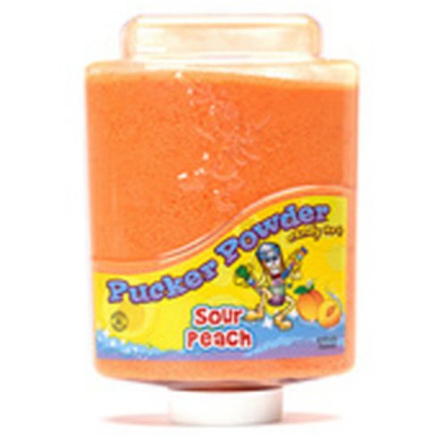 Orange Peach Pucker Powder Candy Two 9 Ounce Bottles logo