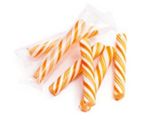 Orange Sticklettes Orange & White Petite Candy Sticks 25 Piece Box logo