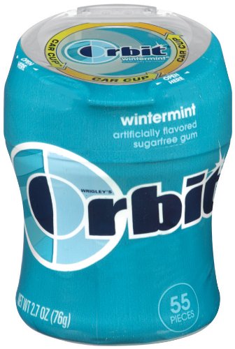 Orbit Bottle Car Cup Gum, Wintermint, 2.7-ounce logo