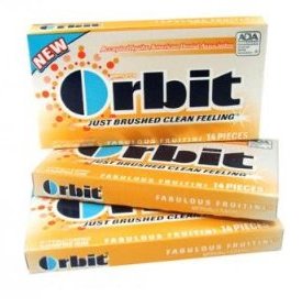Orbit Fabulous Fruitini Chewing Gum 14 Piece Packs (Pack of 12) logo