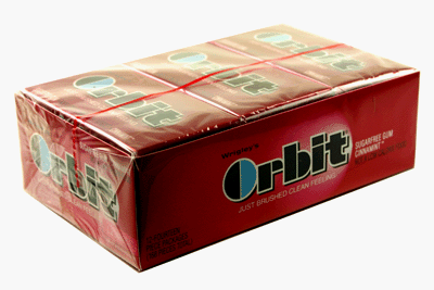 Orbit Gum Cinnamint 12 Pack Box logo