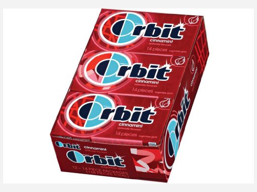 Orbit Gum Cinnamint Artificial Flavored Sugarfree Gum … 12-14 Piece Packages (168 Pieces Total) logo