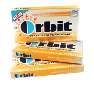 Orbit Gum – Fabulous Fruitini, 14 Piece Pak, 12 Count logo