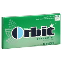 Orbit Gum, Sugarfree, Spearmint, 14 Ct, (Pack of 10) logo