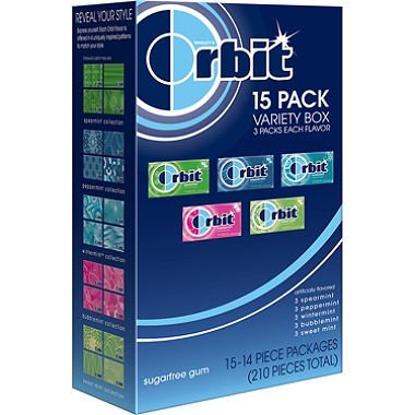 Orbit Sugarfree Gum Variety Pack 2 – 15 Packs logo