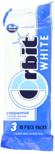 Orbit White Gum, Peppermint, 2.85 Ounce logo