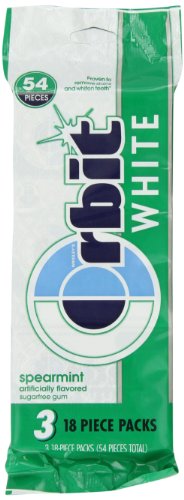 Orbit White Gum, Spearmint, 2.85 Ounce logo