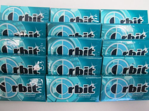 Orbit Wintermint Naturally & Artificially Flavored Long Lasting Sugarfree Chewing Gum – 15 Packs Of 14 Pieces Sugar Free Gum (210 Pieces Total) logo