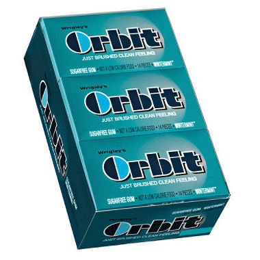 Orbit Wintermint Sugarfree Gum – 12 Packs Of 14 Pieces (168 Pieces Total) logo
