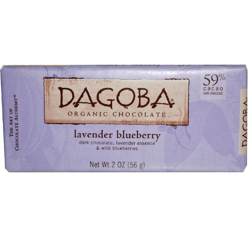 Organic 59% Dark Chocolate Bar W/lavender Blueberry 2oz (Pack of 4) logo