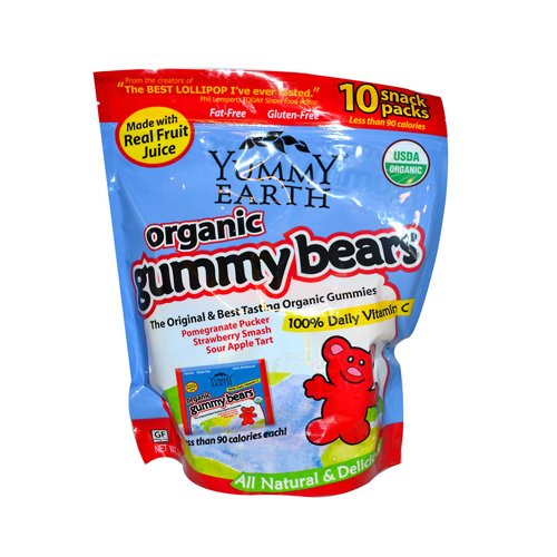 Organic Gummy Bears Worms Family Size 10 (0.9 Oz.) Ind Packs logo