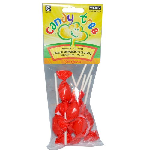 Organic Strawberry Lollipops, 2.4 Oz (70 G) logo