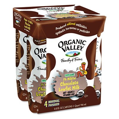 Organic Valley Chocolate 1%, 4-count (Pack of 3) logo