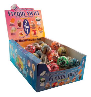 Original Gourmet Swirl Cream Lollipop Assorted Flavor (48 Each) logo