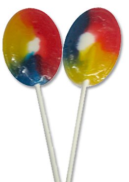 Oval Rainbow Lollipops logo