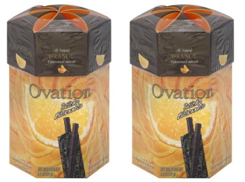 Ovation Orange Dark Chocolate Covered Sticks, (32 Individually Wrapped Sticks) Pack of 2 logo