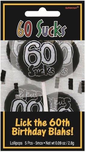 Over The Hill Gag 60th Lollipops, 5 Count logo