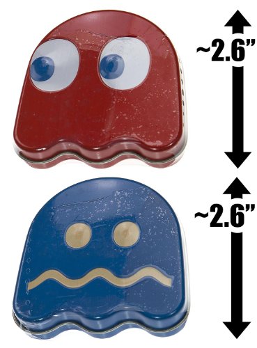 Pac-man Ghost Sours Candy 2-tin Box Pack (red & Blue) logo