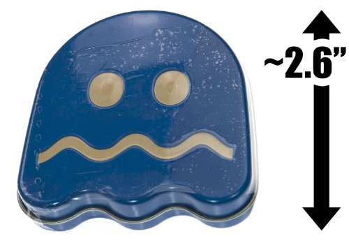 Pac-man Ghost Sours Candy Tin Box (blue) logo