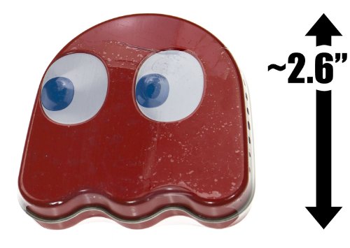 Pac-man Ghost Sours Candy Tin Box (red) logo