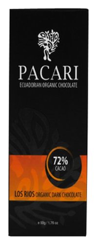 Pacari Ecuadorian Organic Chocolate Los Rios 72%, 1.76 ounce (Pack of 5) logo