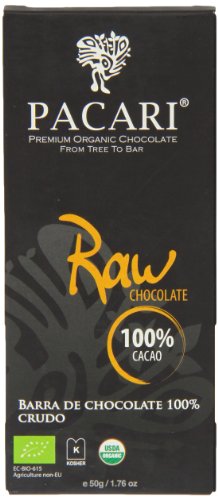 Pacari Ecuadorian Organic Chocolate Raw 100%, 50-gram Boxes (Pack of 5) logo