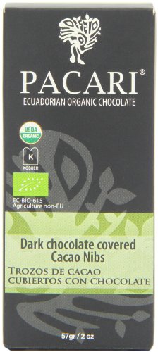 Pacari Ecuadorian Organic Chocolate Raw Cacao Nibs Covered In Dark Chocolate, 2 Ounce (Pack of 6) logo