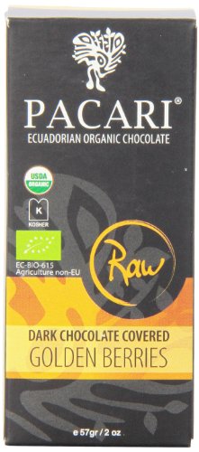 Pacari Ecuadorina Organic Chocolate, Darck Chocolate Golden Berries, 2 Oz Boxes (Pack of 4) logo