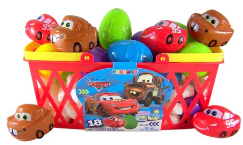 pack of 18 Walt Disney Movie Cars Candy Filled Plastic Eggs For Easter Basket logo