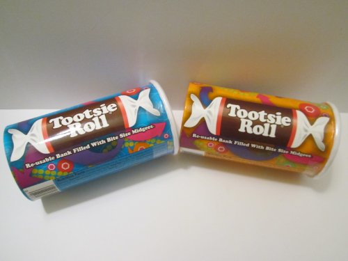 pack of 2 Tootsie Roll Banks (4 Oz Each) logo