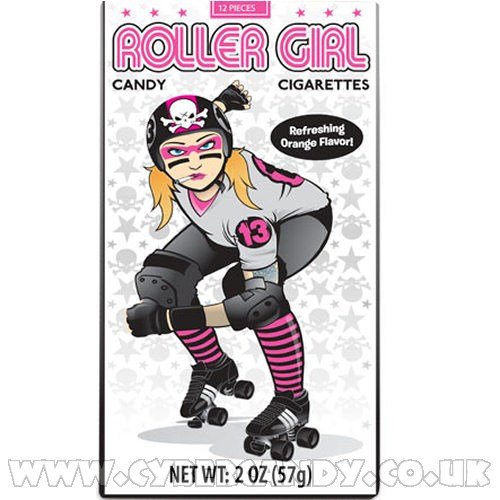 pack of Candy Roller Girl Cigarettes logo