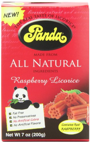 Panda All Natural Licorice Chews Raspberry, 7 ounce Packages (Pack of 12) logo