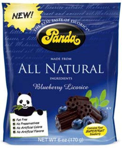 Panda Blueberry Licorice Chews Bag, 6 ounce (Pack of 6) logo