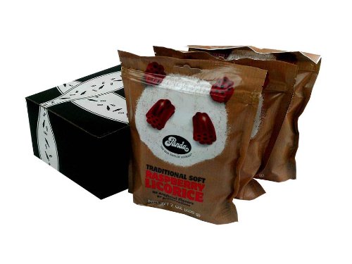 Panda Traditional Soft Raspberry Licorice, 7 Oz Bags In A Gift Box (Pack of 3) logo